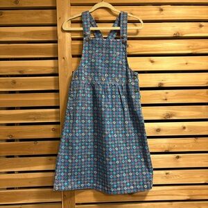 LL Bean Retro 100% cotton Twill denim-like Overall jumper Dress fit adult XS/S
